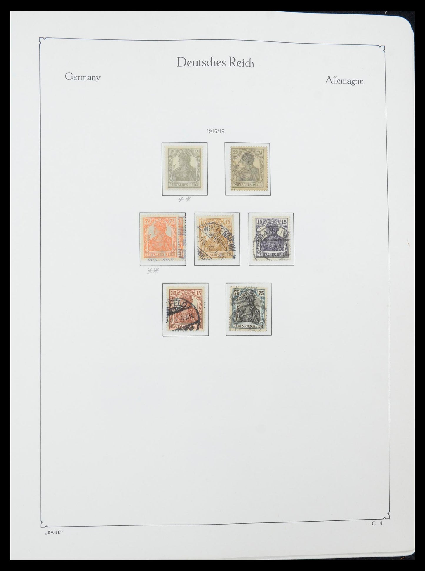GERMANY Reich Deutschland 1872-2010 MNH MH Used in 6 KABE Stamp Collection